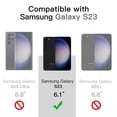 thumbnail image 4 of JETech 5 in 1 Matte Case for Samsung Galaxy S23 5G 6.1-Inch with 2-Pack Screen Protector and Camera Lens Protector, Translucent Back Protective Phone Cover, Tempered Glass Film (Midnight Green), 4 of 7