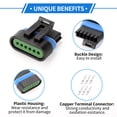 thumbnail image 3 of Conector de pedal de acelerador de 6 pines Unique Bargains, enchufe hembra de terminal de cable impermeable para excavadora, 1 juego, 3 of 6