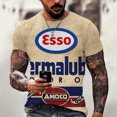 thumbnail image 3 of Camiseta de hombre de gran tamaño, vintage, de manga corta, con estampado Castrol, de tela holgada, informal, con estampado de aceite, para hombre, ropa de calle, 3 of 5