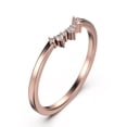 thumbnail image 2 of 0.10ct Diamond Moissanite 18K Rose Gold Over Silver Wedding Band, 2 of 4