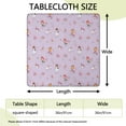 thumbnail image 2 of Pastel Princess Castle Pattern Square Fitted Tablecloth with Elastic Edge,Square Table Cover,Washable Elastic Table Cover for Home Kitchen Party Decor 36"x36", 2 of 6