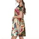 thumbnail image 2 of Balery Butterflies And Flowers Painting Vestidos sueltos de manga corta para mujer, vestidos de verano 2025, vestidos casuales de corte A con vuelo., 2 of 6