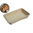 thumbnail image 2 of Imitation Wicker Bread Baskets for Serving 11.8 Inch Imitation Rattan Tray Rectangular Display Baskets for Food Fruit Vegetables Snack Decorative Kitchen Restaurant Home, 2 of 6