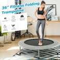 thumbnail image 4 of Gymax Mini Folding 36'' Trampoline Portable Recreational Fitness Rebounder Silver, 4 of 10
