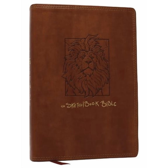 The Sketchbook Bible: The Complete Bible with Hundreds of Illustrations (NKJV, Brown Leathersoft, Red Letter, Comfort Print)