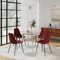 thumbnail image 4 of Pemberly Row Performance Velvet Side Chairs (Set of 2) in Red, 4 of 7