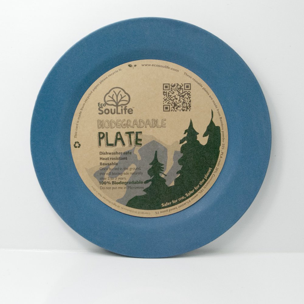 EcoSouLife Bamboo Side Plate, Navy