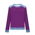 thumbnail image 5 of Dagugfen Womens Fashion Tops Long Sleeve Crewneck Loose Color Blocked Casual Everyday Wear Casual Shirts for Women S-3XL, 5 of 6