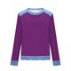 thumbnail image 3 of Camisetas de Manga Larga para las Mujeres Loose Fit Color Sólido Blusa de Cuello Redondo Top Suave Casual, 3 of 6