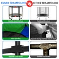 thumbnail image 4 of Kumix 54'' Trampoline for Kids, 330LBS Indoor/Outdoor Trampoline with Enclosure, Basketball Hoop, Mini Toddler Trampoline with Swings, Adjustable Bars and Rings, Gifts for Kids, Toddler, Boys & Girls, 4 of 7