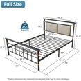thumbnail image 2 of LDHF Full Metal Bed Frame, Sturdy Platform Bed with Headboard & Footboard, No Box Spring Needed, Under Bed Storage, Non-Slip Without Noise, Gold, 75x58x38 inches, 500 lbs Weight Capacity, 2 of 3