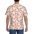 thumbnail image 2 of Rocae Strawberry And Flowers for Men's Moisture-Wicking Crew Tee - T-Shirt for Sports, Outdoor Activities, and Casual Wear3X-Large, 2 of 9