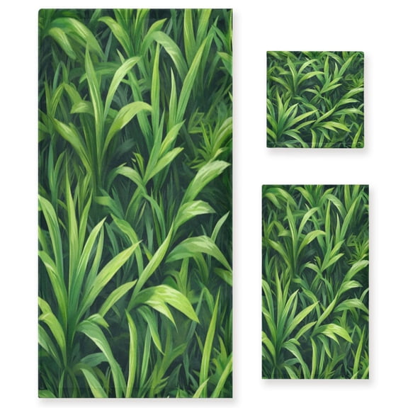Three-Piece Towel Set Face Towel Towel Set Hand Towel Bath Towel Cotton Bath Towels Bath Towel Sets Hand Bath Towels Cartoon Grass