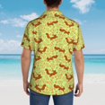 thumbnail image 6 of Daiia Floral Squirrel Hawaiian Shirt for Men Gentle Cotton Regular Short Sleeve Casual-Large, 6 of 9