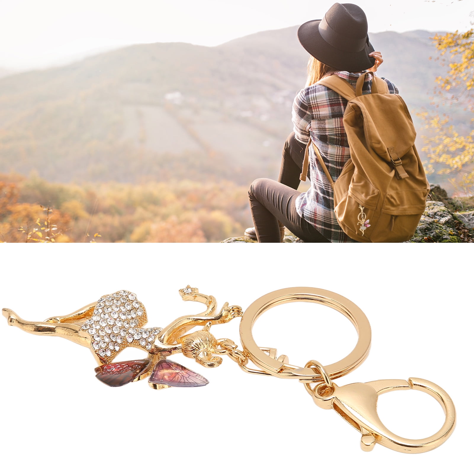 Beau Porte Cles Porte Cles de Fee Portable Decoratif Grand Cadeau pour Sac a Main Seau pour Sac a Main Rose Rouge Walmart