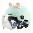 thumbnail image 4 of Casco de ciclomotor shamjiam con visera solar verde Sombrero de choque, 4 of 8