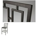 Lansing Counter Stool with Coffee Finished Metal Frame, Patterned