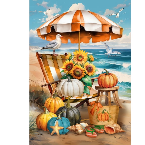 Briarwood Lane Fall Garden Flag 12x18 For Outdoor Harvest Beachfront For Fall Garden Flag Flags For Outside