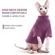 thumbnail image 4 of Cat Sweater 2-Pack,Turtleneck Hairless Shirt Soft Warm Kitten Clothes with Sleeves Pullover Pet Winter Pajamas Jumpsuit(Black and Purple, Large Size), 4 of 4