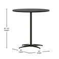 thumbnail image 5 of Emma + Oliver 30'' Round Wood Bar Table with 30'' and 42'' Columns, Black, 5 of 10