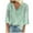 Green#A, variant on cocolona Womens Summer V Neck 3/4 Sleeve Tops Fashion Casual Loose Floral Print T-shirts Lightweight Comfy Blouse