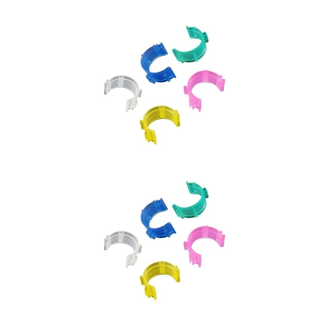Transemion 40Pcs/Set Silicone Elastic Sewing Bobbin Clips Reusable Thread Spool Clamps Holder Quilting Sewing Accessories Set Random Color random color 2.5cm 1.2cm 2Set