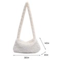 thumbnail image 3 of Bolsa de mano con diseño de corazón de felpa suave y cálido para mujer, con cremallera para la axila (blanco) Likrtyny Para Estrenar, 3 of 9