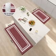 thumbnail image 6 of JAATOP Non-Slip Kitchen Mats, Absorbent Floor Mat Set of 2, Washable Floor Mat for Kitchen, 20"x 32" + 20"x 48", Red, 6 of 8