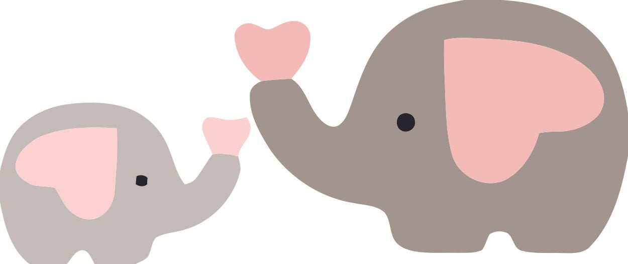 Mother and Baby Elephant Decal Sticker Decal Sticker Vinyl Car Home