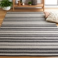 thumbnail image 2 of SAFAVIEH Montauk Faith Striped Cotton Area Rug, Black/Ivory, 3' x 5', 2 of 9
