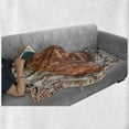 thumbnail image 6 of Rustic Soft Flannel Fleece Throw Blanket, Vintage Historical Door Weatered Elements Past Times Entrance, Cozy Plush for Indoor and Outdoor Use, 70" x 90", Grey Orange, by Ambesonne, 6 of 6