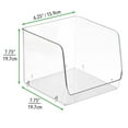 thumbnail image 4 of mDesign Kitchen Plastic Storage Organizer Bin with Open Front - 2 Pack - Clear, 4 of 9