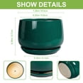 thumbnail image 2 of Ordivic 7 Inch Blackish Green Ceramic Planter with Drainage Hole and Saucer – Round Flower Pot for Indoor Outdoor Plants, Moody Home Decor, 2 of 8