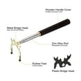 thumbnail image 4 of Uxcell Wooden Retractable Billiards Pool Cue Stick Bridge with Removable High Bridge Head, Gold/Black, 4 of 6