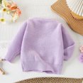 thumbnail image 4 of LYHaoo Girls' Bow Cardigan Sweater 2025 Autumn And Winter New Baby Girls Fashion Knitted Coat Korean Sweater Dress Sizes 4-5 Years Purple(Little Kid), 4 of 4