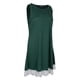 thumbnail image 1 of Vestido corto tipo túnica retro sin mangas de encaje para mujer, estilo playero informal y holgado Verde, 1 of 9