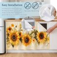 thumbnail image 5 of Sunflower Cabinet Curtain 32"Wx55"L, Dustproof Pantry Door Curtain with Self Adhesive Tape, Butterfly Spring Floral Retro Tall Storage Cover Privacy Drape for Bathroom Kitchen Laundry Room, 5 of 9