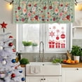 thumbnail image 5 of Sage Green Floral Curtain Valances for Windows, Kitchen Valance Window Treatments Panel 2 Pack, Spring Flowers Leaves Farmhouse Rod Pocket Short Curtains for Bathroom Bedroom 60 x 18 Inch, 5 of 8