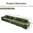 thumbnail image 2 of 170" Oversized Cloud Modular Sectional Couch| Corduroy 4-Seater Sofa|Extra-Thick Armrests|12 Throw Pillows|Good Resilience Cushion|Ergonomic Design|Easy Assembly|for Living Room,Office -Green, 2 of 9