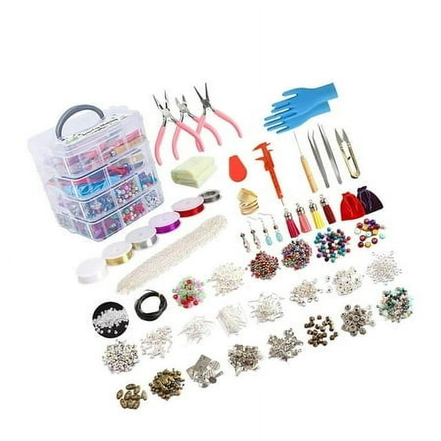 Acrylic Seed Beads Crafts DIY Lobster Clasps for Earring Rings DIY Jewelry Making