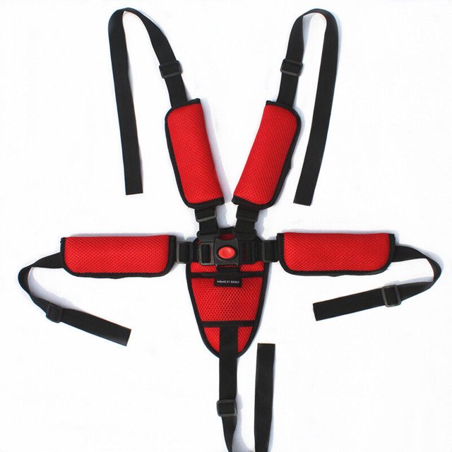 Cinturón de seguridad de cinco puntos para bebé, silla de comedor para bebé, accesorios para cochecito, correas