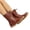 Khaki, variant on YOUYEDIAN Boots for Women Fashion Lace-up Versatile Round Toe Low Heel Ankle Booties Casual Comfy Flat Walking Shoes
