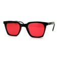 thumbnail image 3 of Stoner Pop Color Lens Hipster Thin Horn Rim Rectangular Sunglasses Black Red, 3 of 4
