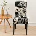 thumbnail image 4 of Skksst Washable Floral Chair Cover Protector Dining Room Banquet Home Stretch Seat Slipcover, Set of 4, 4 of 7