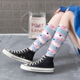 thumbnail image 6 of Picia Women Crew Soft Moisture-wicking Socks Flamingo1 Pattern Design Cotton Socks, One Size fit All, 6 of 9