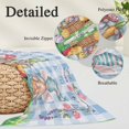 thumbnail image 2 of Easter Bunny Gnomes Pillow Covers, Linen Long Throw Pillow Case, Spring Easter Eggs Floral Blue Plaid Holiday Pillow Protector Decorative Cushion Cover for Living Room/Bedroom 12" x 20", 2 of 8
