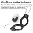 thumbnail image 2 of FERSWE Compatible with Apple AirTag Secure Holder with Wire Cable, 2 Pack Air Tag Lock Case Keychain Key Ring Key Chain Luggage tag for Keys, Luggage & More Men Women's Keyrings & Keychains, 2 of 7