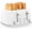 White - 4 Slice, variant on Toaster 4 Slice, Retro Stainless Steel Wide Slot Toaster with Dual Independent Controls, 6 Browning Levels, Bagel, Defrost, Reheat & Cancel, Removable Crumb Tray, White