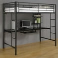 thumbnail image 2 of Pemberly Row Metal Twin Workstation Loft Bunk Bed in Black, 2 of 2