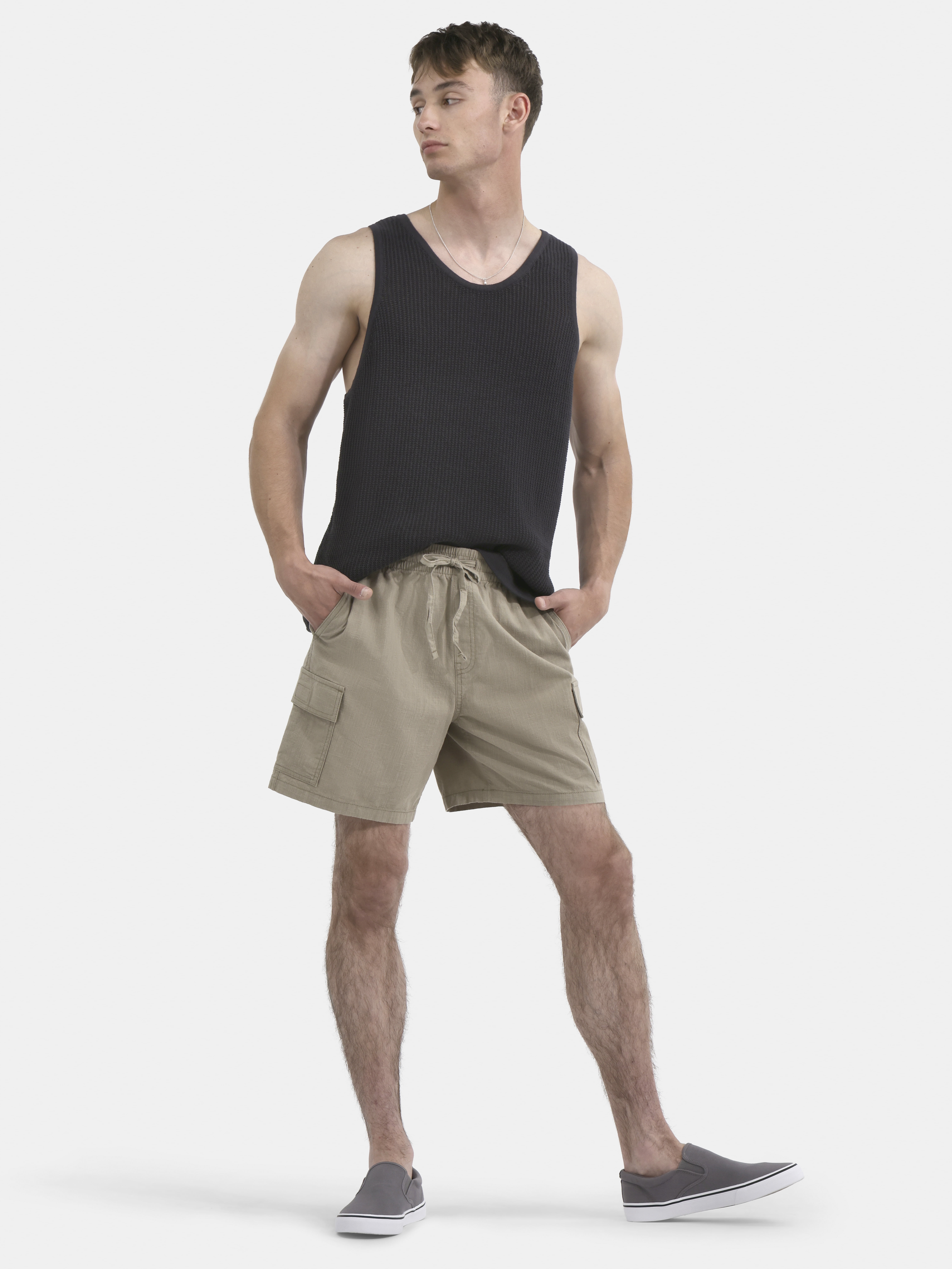 No Boundaries Mesh Stitch Sweater Tank Top, Men's and Big Men's